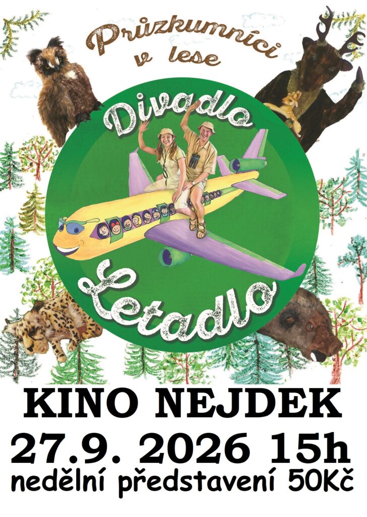 Průzkumníci v lese, Kino Nejdek, 27.9.2026 od 15h, Nejdek, nedělní představení 50Kč